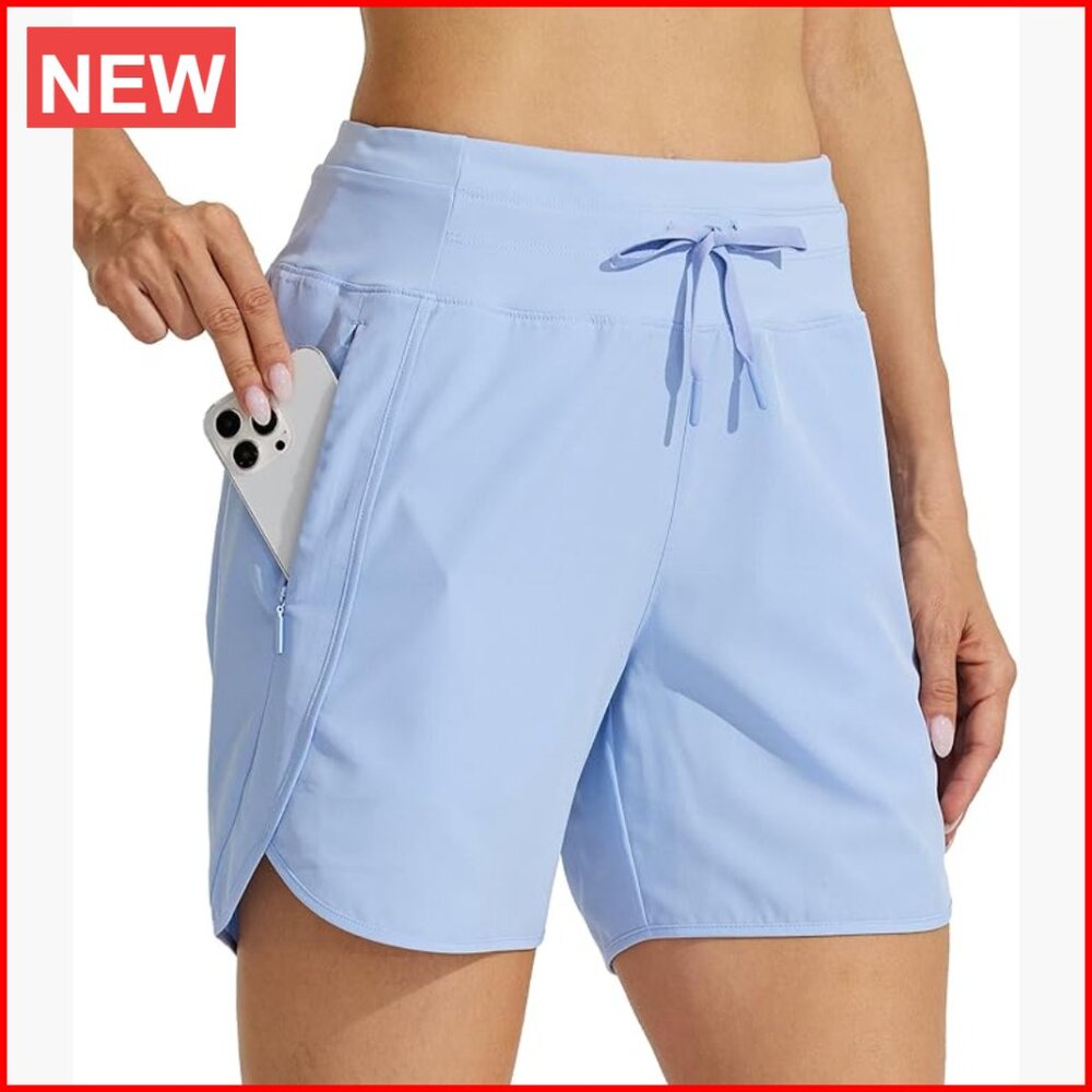 5" Quick Dry Polyester Spandex Running Shorts Hig… - image 1